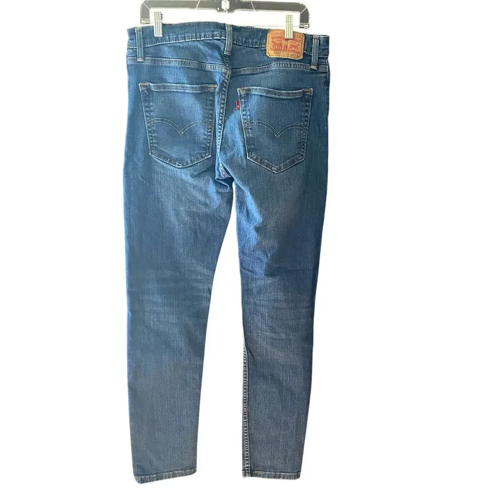 Levi's 512 Jeans Medium Dark Wash blue Men's Size 32 x 34 Slim Taper Jeans